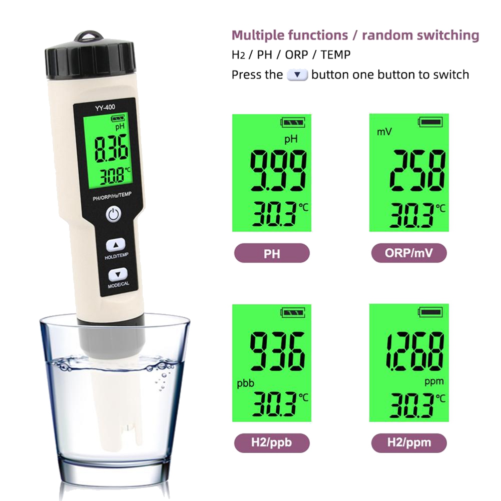 4 in 1 YY-400 ph/orp/h2 & tem  – Ph Meter Digital Water Tester Bewertung und Preis